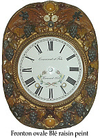 Oval bl&eacute; raisin peint